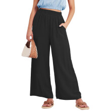 2025 Womens Dress Pants Business Casual High Waisted Wide Leg Trousers Work Office Pull On Stretch Pants