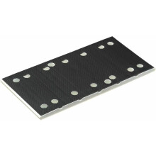 Quadratischer Schleifteller 225 x 115 mm, MPE-Kunststoff, 10/6 Löcher, 1 Packung