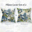 Fodere per cuscini Chinoiserie in lino, 45x45 cm, set da 2 3