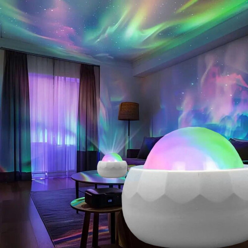 Lampe à projection Aurora – Effet ondulation d'eau 7 couleurs, USB 2