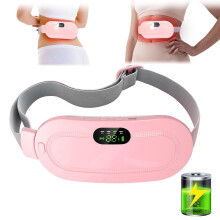 Pernă încălzitoare portabilă DISEN pentru crampe menstruale, 1800mAh fără fir, 3 moduri de masaj, încălzire rapidă - Compatibilă cu