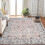 Boho Blomsterteppe 1,5 x 2,1 m Lavluvet Vaskbart Sklisikkert 2