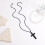 Set composto da collana e bracciale con croce in acciaio inossidabile (2 pezzi) 8