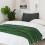 Green Throw Blanket 60x80 Inches Throw Textured Solid Soft Sofa Throw Couch Knitted Decorative Blanket 3