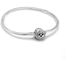 Charm-Armband für Damen, 925er Sterlingsilber, schlichter Herzverschluss, ikonisches Schlangenkettenarmband von Iconic Moments, Geschenk für