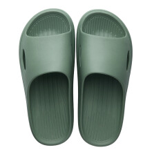 Ediodpoh Men and Women Slippers Bathroom Home Slippers Summer Beach Solid Color Flat Bottom Home Sandals Slippers for Men Green 8.5