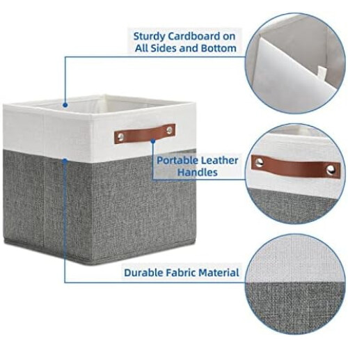 4-pak foldbare stofopbevaringsterninger 28x28x28 cm 2