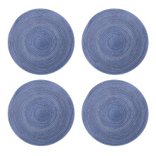 Set de 4 sets de table ronds en coton, 38 cm