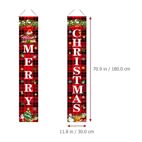 Couplets de porte de Noël en polyester 180 x 30 cm