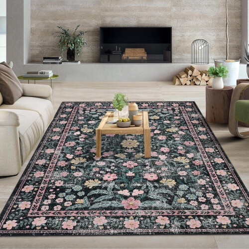 Tapis bohème rétro moucheté 152 x 213 cm