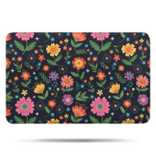 Rug Seomra Folctha Pioneer Flower Floral, Mata Micrea-shnáithín Neamhshleamhain le Cúltaca Rubair, Mata Urláir Bog 17"x27" don Tobán & don