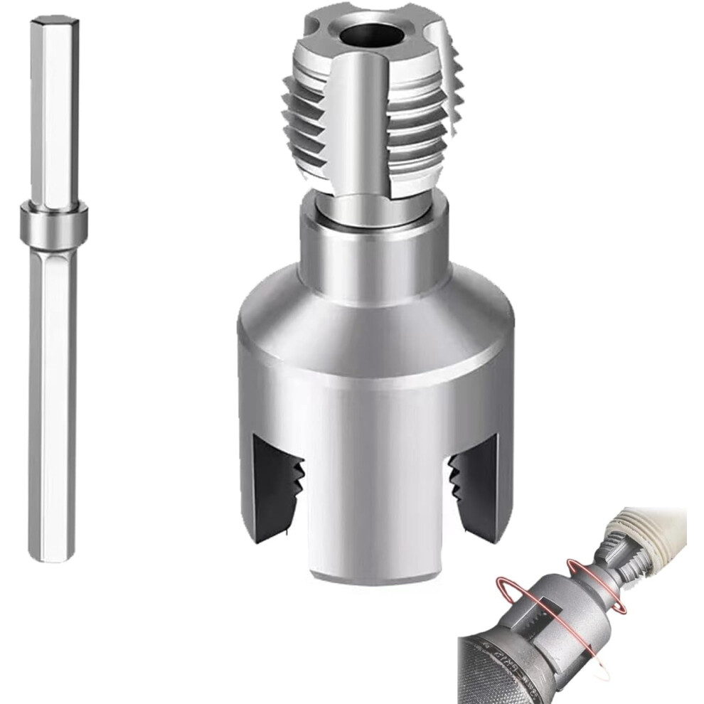 Electric Drill Pipe Threader Kit Â 1/2" Internal/External Tapping Tool, Compatible With Power Drills 9181073127250