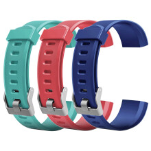 3 st klockarmband - Herr & Dam Silikon Snabbkoppling Mjukt Gummi Ersättningsarmband för Veryfit Pro ID115Plus HR