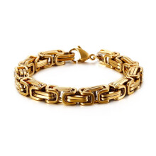 Byzantinisches Armband aus 8 mm breitem Edelstahl 316L für Damen und Herren – wasserfest, in 5 Farben und 4 Längen (7,5–9 Zoll) erhältlich