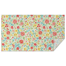 Obrus z polyesterového obdĺžnika s kvetinovým vzorom 152 x 265 cm