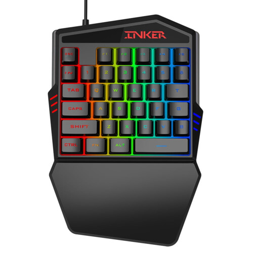 35-Key Gaming Keyboard Black Wired Mechanical Keyboard for PC and Office Use