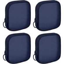 Set van 4 mini nylon mesh etuis met ritssluiting