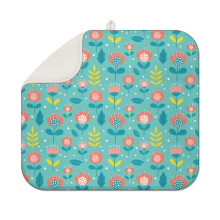 Tapete de secagem de louça com estampa floral