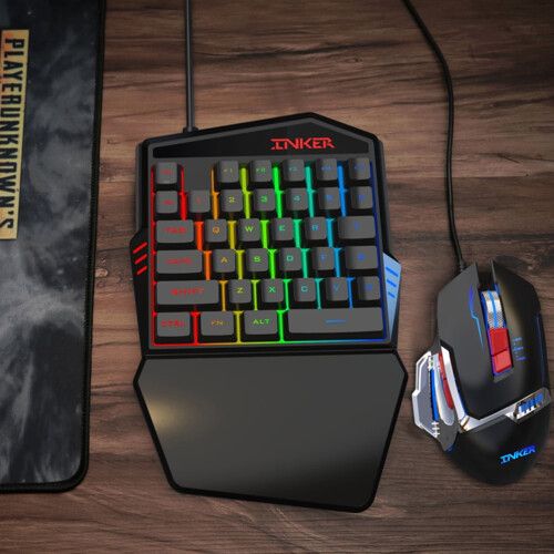 35-Key Gaming Keyboard Black Wired Mechanical Keyboard for PC and Office Use 1