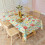 Toalha de mesa retangular floral em poliéster, 152 x 259 cm (60 x 102 polegadas) 3