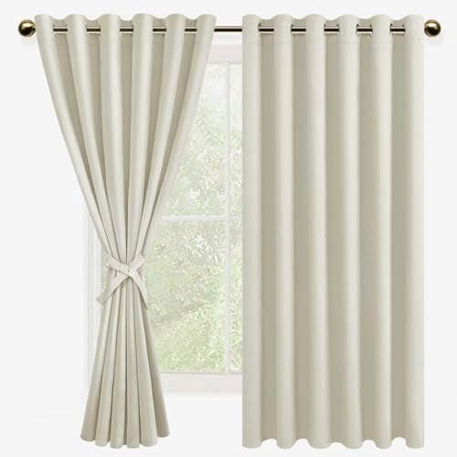 Cortinas Blackout com Amarras 42x63 polegadas (Pacote com 2)