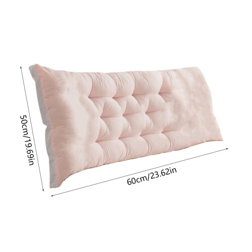 Groot hoofdbordkussen van polyester met vulling, 120x50 cm 2