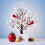 Vintage LED Cardinal Tree Lamp 21" with Berries 5