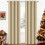Cortinas térmicas blackout 52x84 polegadas, pacote com 2 1
