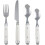 Jubilee White 16-Piece Stainless Steel Flatware Set 1