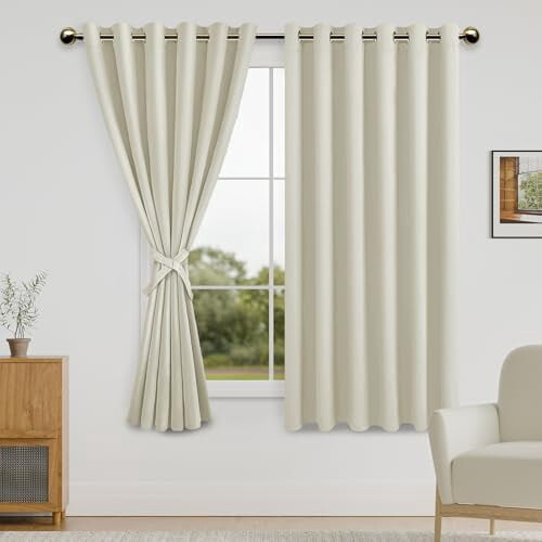 Cortinas Blackout com Amarras 42x63 polegadas (Pacote com 2) 1