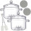 Glass Saucepan with Lid 1.3L 2pcs 1