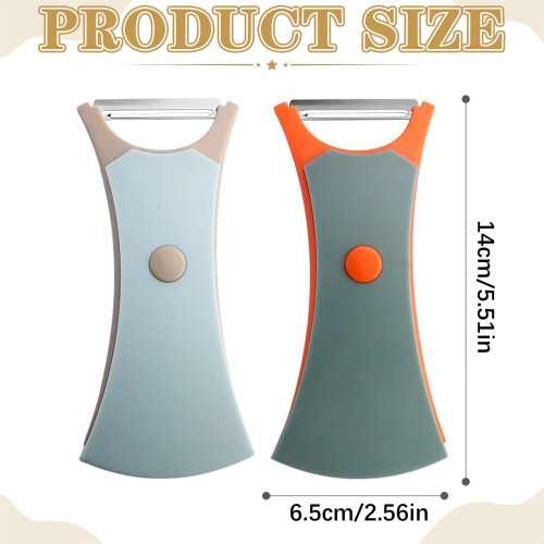 2-in-1 Gemüseschäler aus Edelstahl mit Drehfunktion (3er-Pack) 2