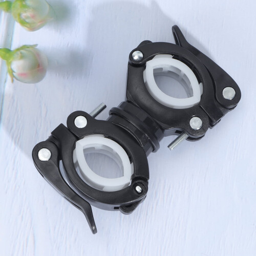 Bike Flashlight Holder with360Degree Rotation for Handlebar and Quick Release Black