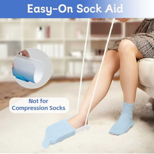 Sock Aid με λαβές από αφρώδες υλικό – Βοηθητικό κάλυμμα για εύκολη εφαρμογή/αφαίρεση 2
