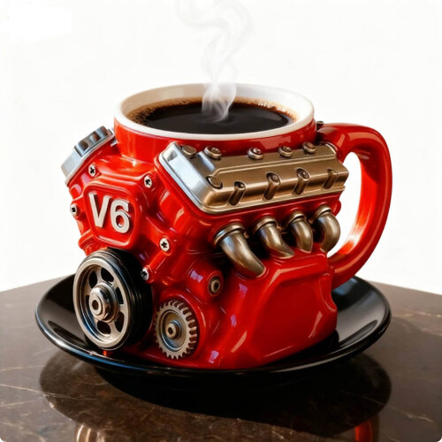 Κούπα καφέ από ανοξείδωτο ατσάλι V8Engine 15oz 2