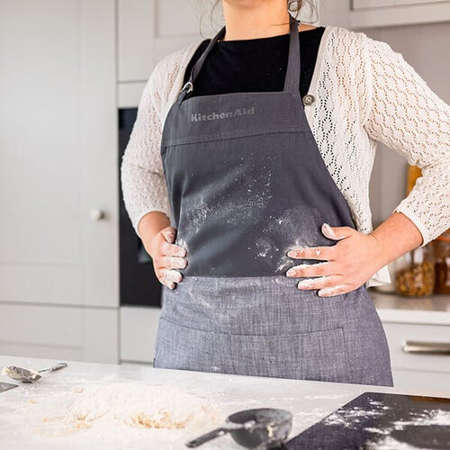 KitchenAid KitchenAid Tabbed Apron Charcoal Grey 1
