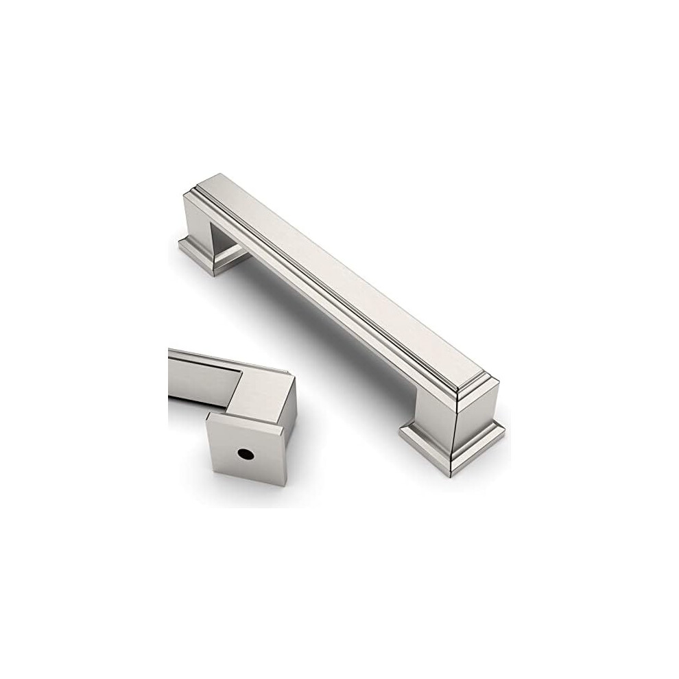 10 Pack 3.75 Inch(96Mm) Brushed Satin Nickel Kitchen Cabinet Handles Cabinet Pulls Kitchen Cabinet Hardware For Cupboard Drawer Pulls 9485826286578