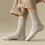 Damen-Stricksocken, einfarbig, feuchtigkeitsableitend, wadenlang 3