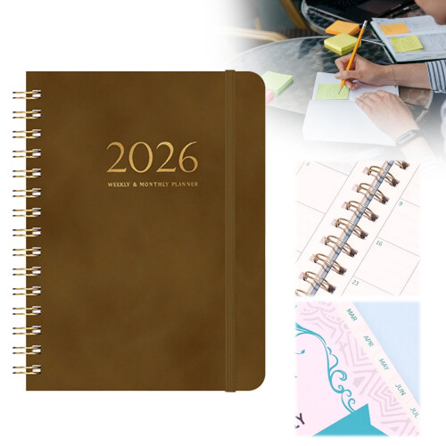 2026Ημερήσιο Σημειωματάριο με Σκληρό Εξώφυλλο – Διάταξη Διαχείρισης Χρόνου, 1