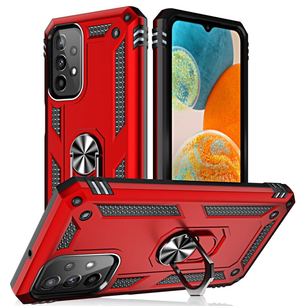 Xhy Compatible With Samsung Galaxy A23 5G Case: Magnetic Ring, Kickstand, Military-Grade Drop Protection, Rugged & Detachable Â Red 9485826287445