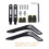 Support TV stable, pied TV noir, 1 pièce 2