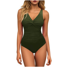 Damesbadpak, effen kleur, rugloze bikini met bandjes, conservatief en afslankend model uit één stuk met uitneembare gewatteerde bh.
