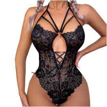 Women's Lingerie Lace Transparent Perspective Corset One-piece Underwear Sexy Underwear