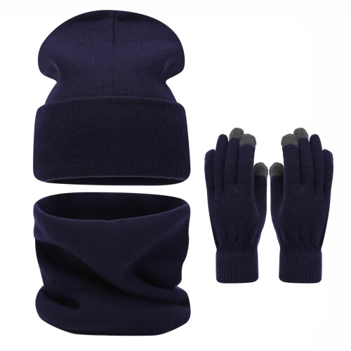 Σετ Κασκόλ και Γαντιών για Γυναικεία Καπέλα Beanie Ζεστά Χειμερινά Γάντι Πλέξιμο