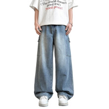 Mens Jeans For Men Cargo Denim Pants With Multiple Pockets For Casual Workwear And Outdoor Regular Fit Jeans Fall Winter