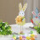 Păpușă de Paște în picioare cu accente florale, pachet de 1 2