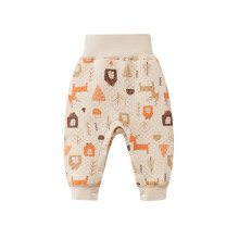 Pantalons pour bébés, taille haute, en coton, à boutons-pression, couleur unie, longs