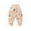 Baby high-waisted cotton snap pants solid color 1