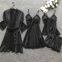 Pigiama nero taglie forti da donna, in spandex, carino, pantaloncini da pigiama XXL per San Valentino