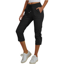 Dameslegging van elastisch nylon en spandex (7/8 model) – Elastische tailleband, zakken, lichtgewicht en ademend – Maten S-2XL, diverse kleuren